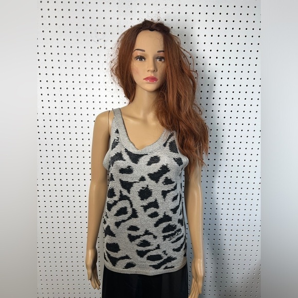 Nic&Zoe SQUIGGLE TAPE TANK, Black multi in Women’s Large - Picture 1 of 14